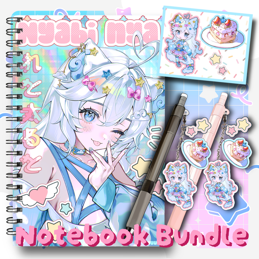 PREORDER Nyabi Nya MERCH DROP NOTEBOOK BUNDLE + Free Sticker Sheet
