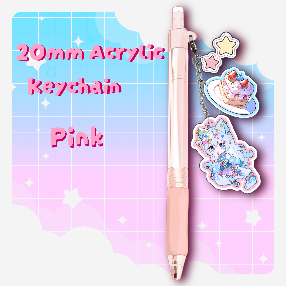 PREORDER Nyabi Nya Acrylic Keychain Pen(20mm)