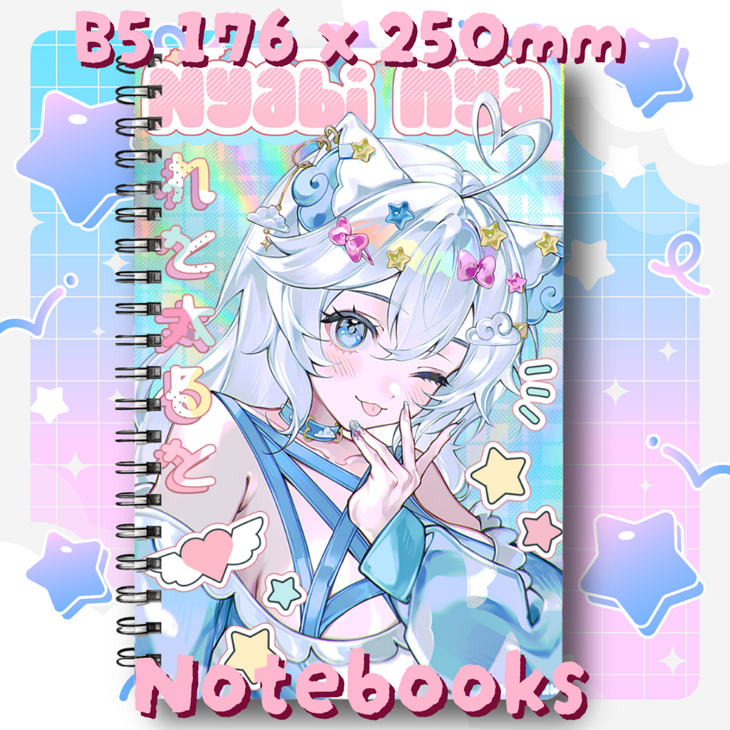 PREORDER Nyabi Nya MERCH DROP NOTEBOOK BUNDLE + Free Sticker Sheet