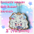 NEW! Nyabi Nya Synthetic Wooden Soft Rubber Keychain
