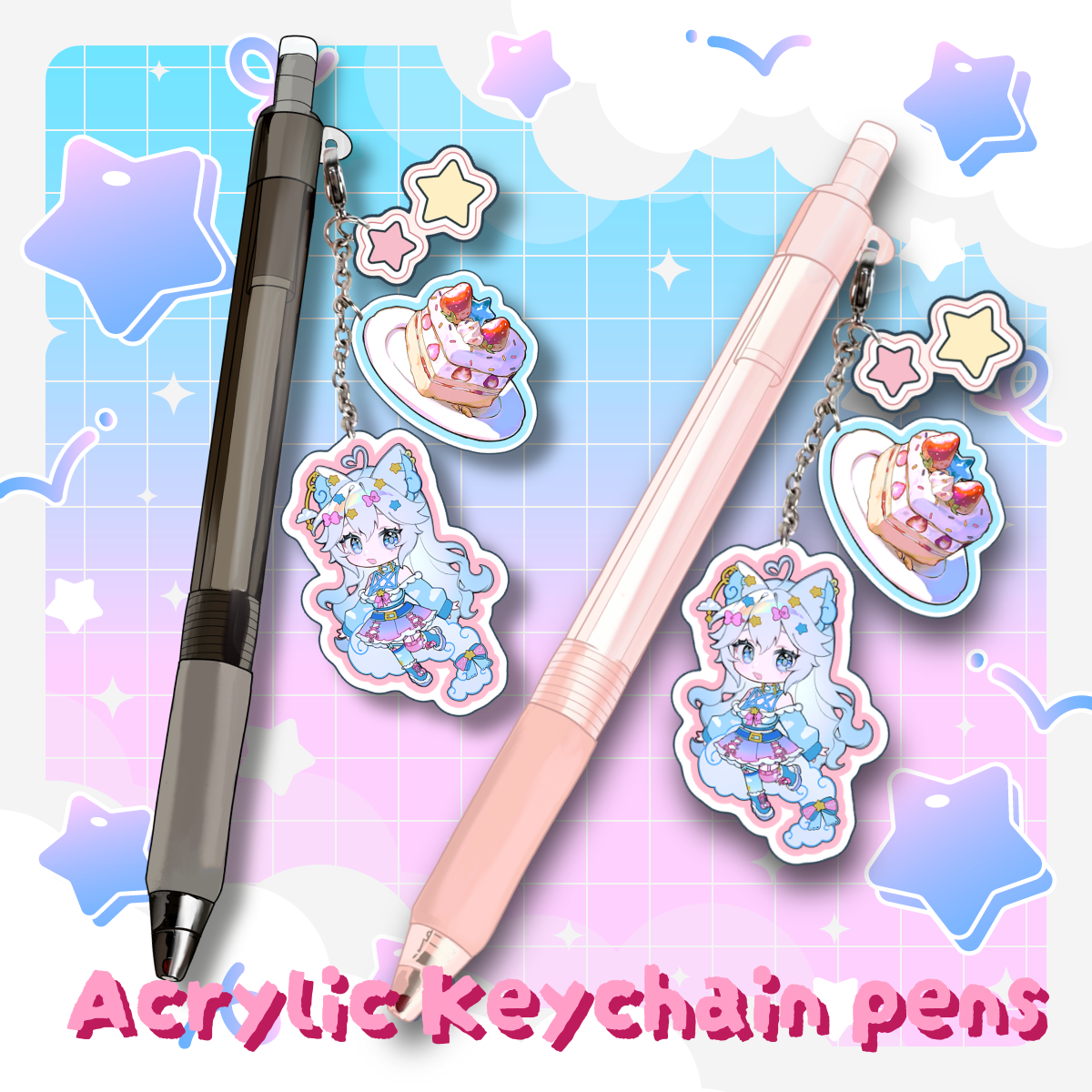 PREORDER Nyabi Nya Acrylic Keychain Pen(20mm)